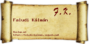 Faludi Kálmán névjegykártya