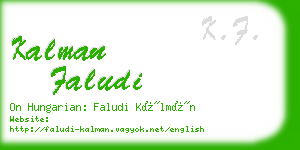 kalman faludi business card